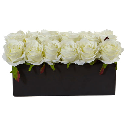 Roses in Rectangular Planter