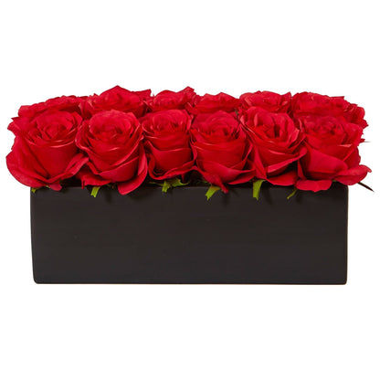 Roses in Rectangular Planter