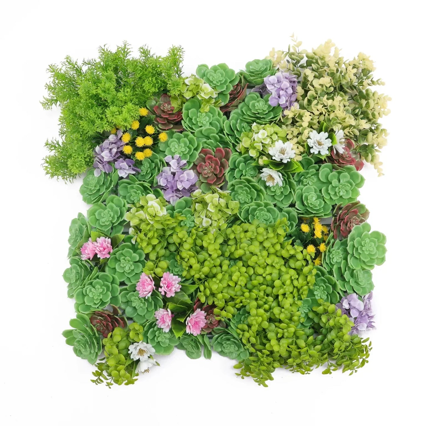 Dense Succulent Artificial Vertical Garden Green Wall Panel 20×20in – UV Resistant – Commercial Grade