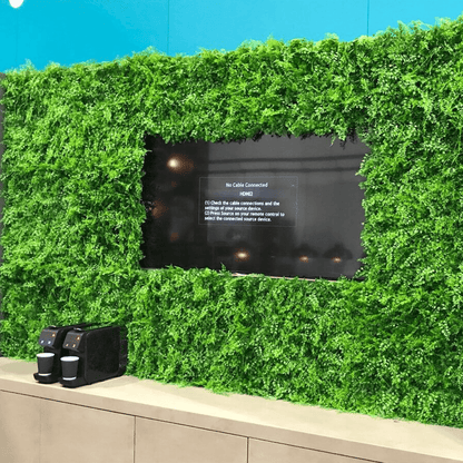 Lush Fern Artificial Vertical Garden Green Wall Panel 40×40in 11 SQ FT – UV Resistant – Commercial Grade