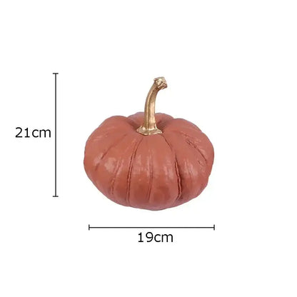 Artistic green and white gold pumpkin resin sculpture living room decor