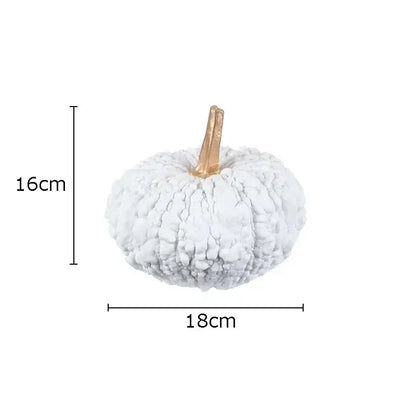 Artistic green and white gold pumpkin resin sculpture living room decor