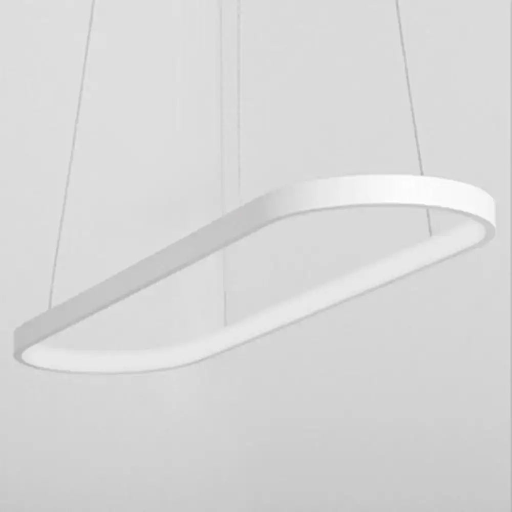 Artistic metal black & white wavy pendant light for dining room