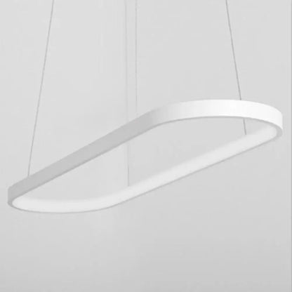 Artistic metal black & white wavy pendant light for dining room