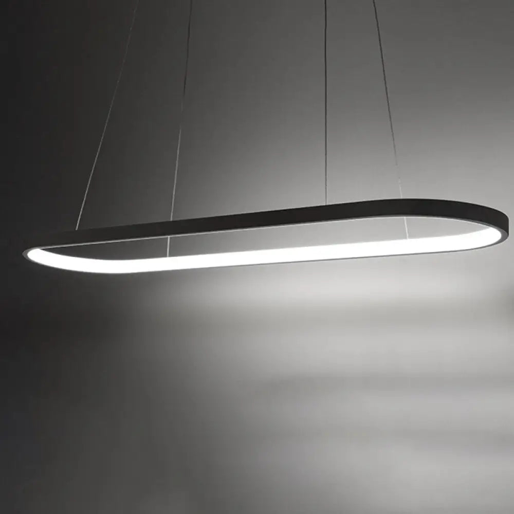 DecorBites™ Artistic Metal Dining Room LED Pendant Light Fixture with Flowing Shapes