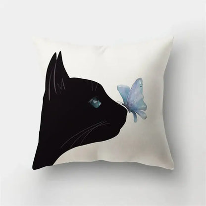 Artistic nature and animal short plush pillowcase bedroom decor