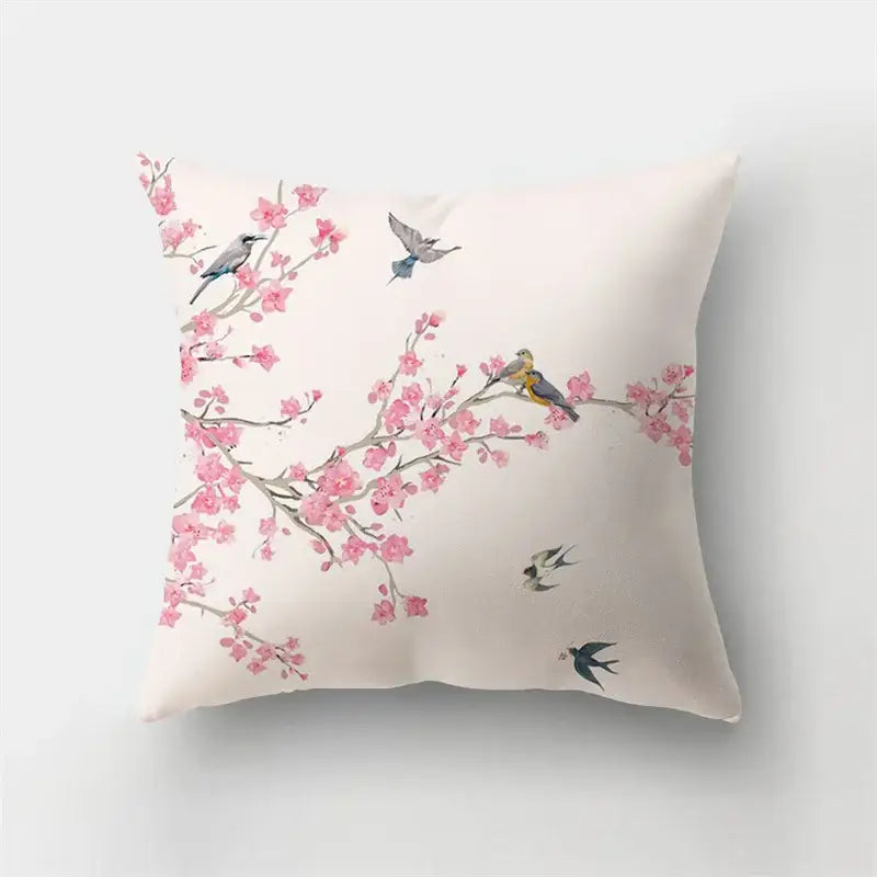 Artistic nature and animal short plush pillowcase bedroom decor