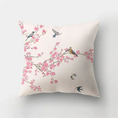 Artistic nature and animal short plush pillowcase bedroom decor