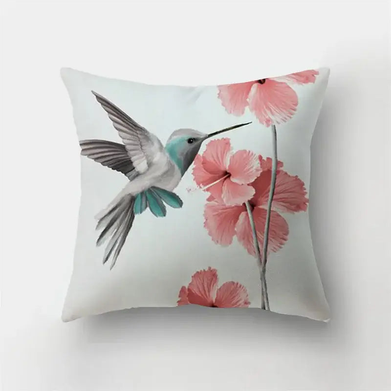 Artistic nature and animal short plush pillowcase bedroom decor