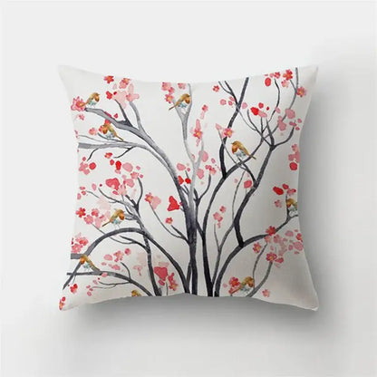 Artistic nature and animal short plush pillowcase bedroom decor
