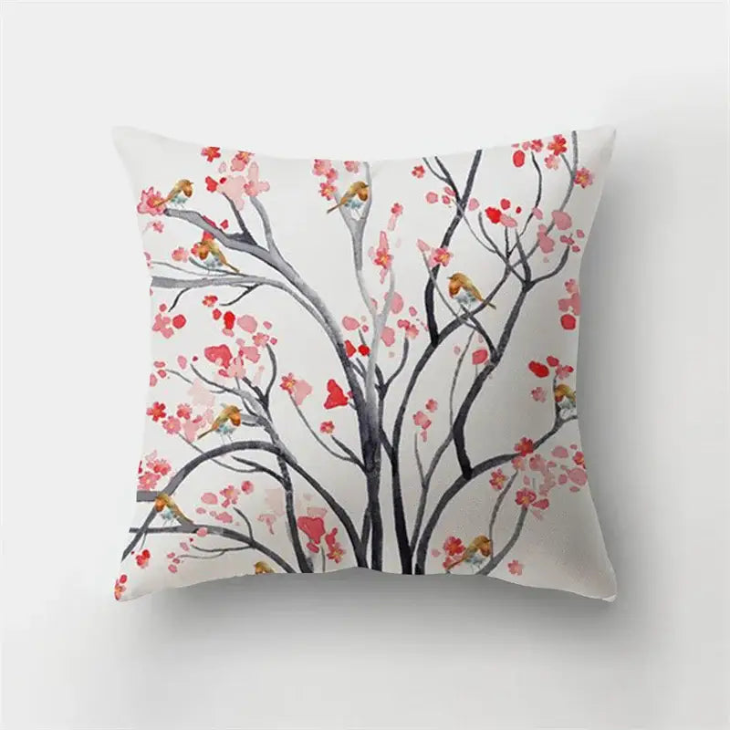 Artistic nature and animal short plush pillowcase bedroom decor