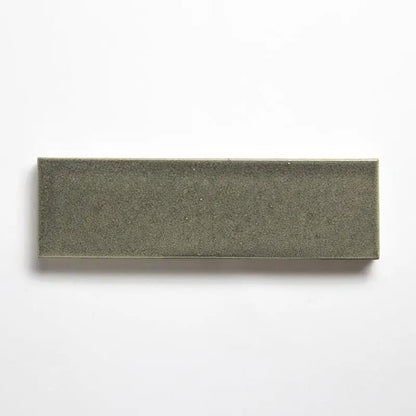 Ash Glossy Subway Glazed Terracotta Tiles 2 1/4x7 9/16