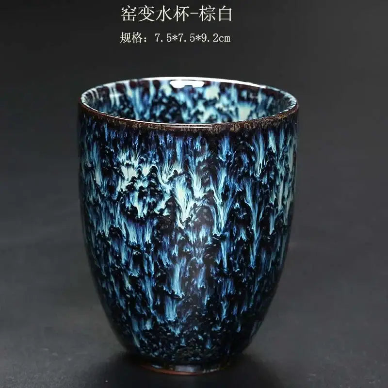 Assorted crackle glaze ceramic kung fu tea cups dining room set