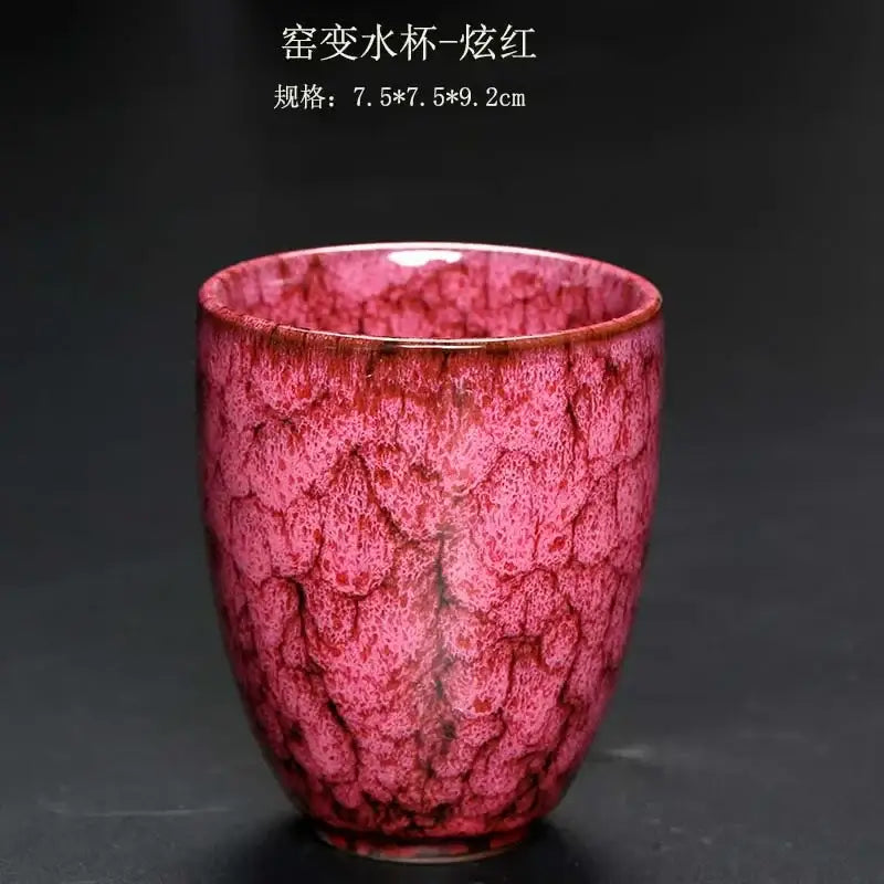 Assorted crackle glaze ceramic kung fu tea cups dining room set