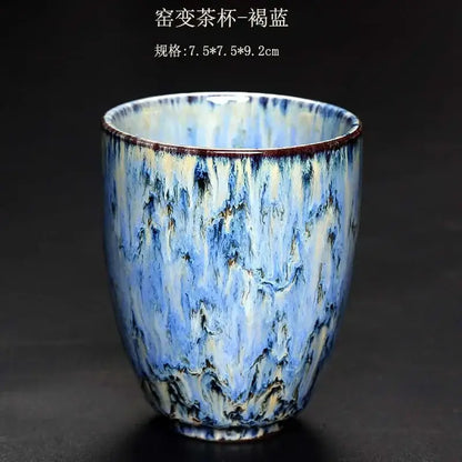 Assorted crackle glaze ceramic kung fu tea cups dining room set