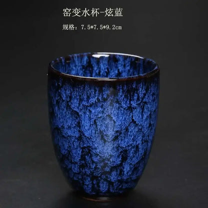 Assorted crackle glaze ceramic kung fu tea cups dining room set