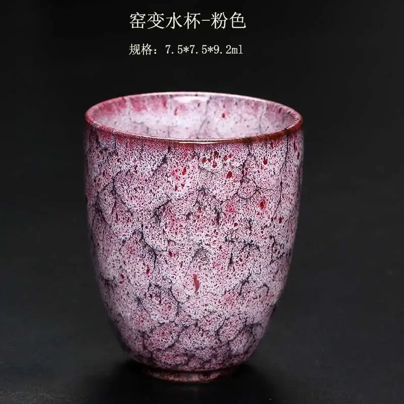 Assorted crackle glaze ceramic kung fu tea cups dining room set