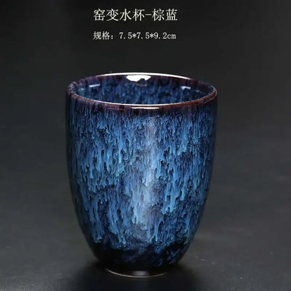 Assorted crackle glaze ceramic kung fu tea cups dining room set