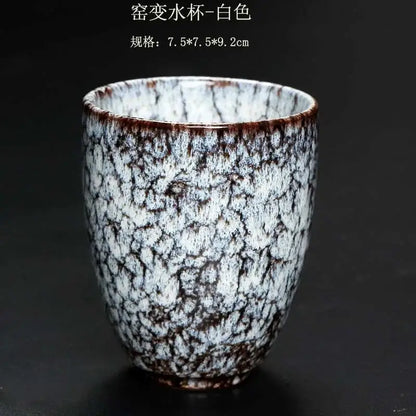 Assorted crackle glaze ceramic kung fu tea cups dining room set