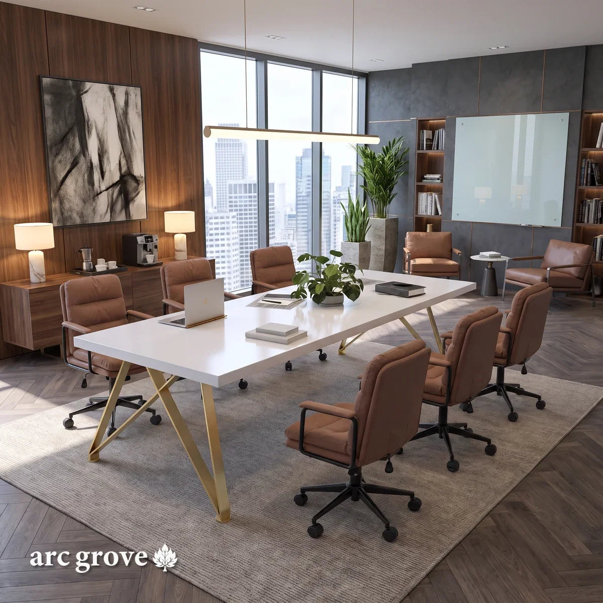 Astrid · White Collaborative Meeting Table
