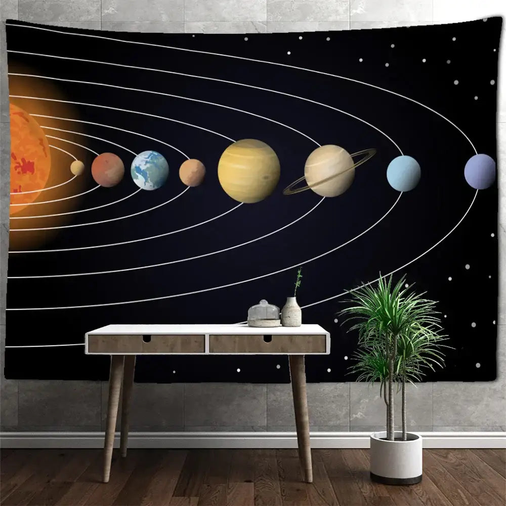 Astronaut moon tapestry wall hanging for living room decor