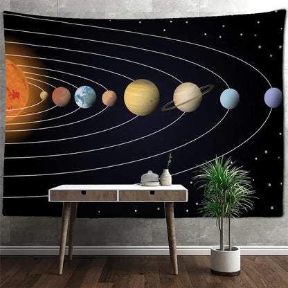 Astronaut moon tapestry wall hanging for living room decor