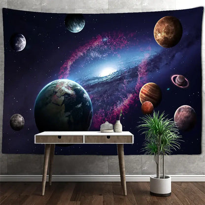 Astronaut moon tapestry wall hanging for living room decor