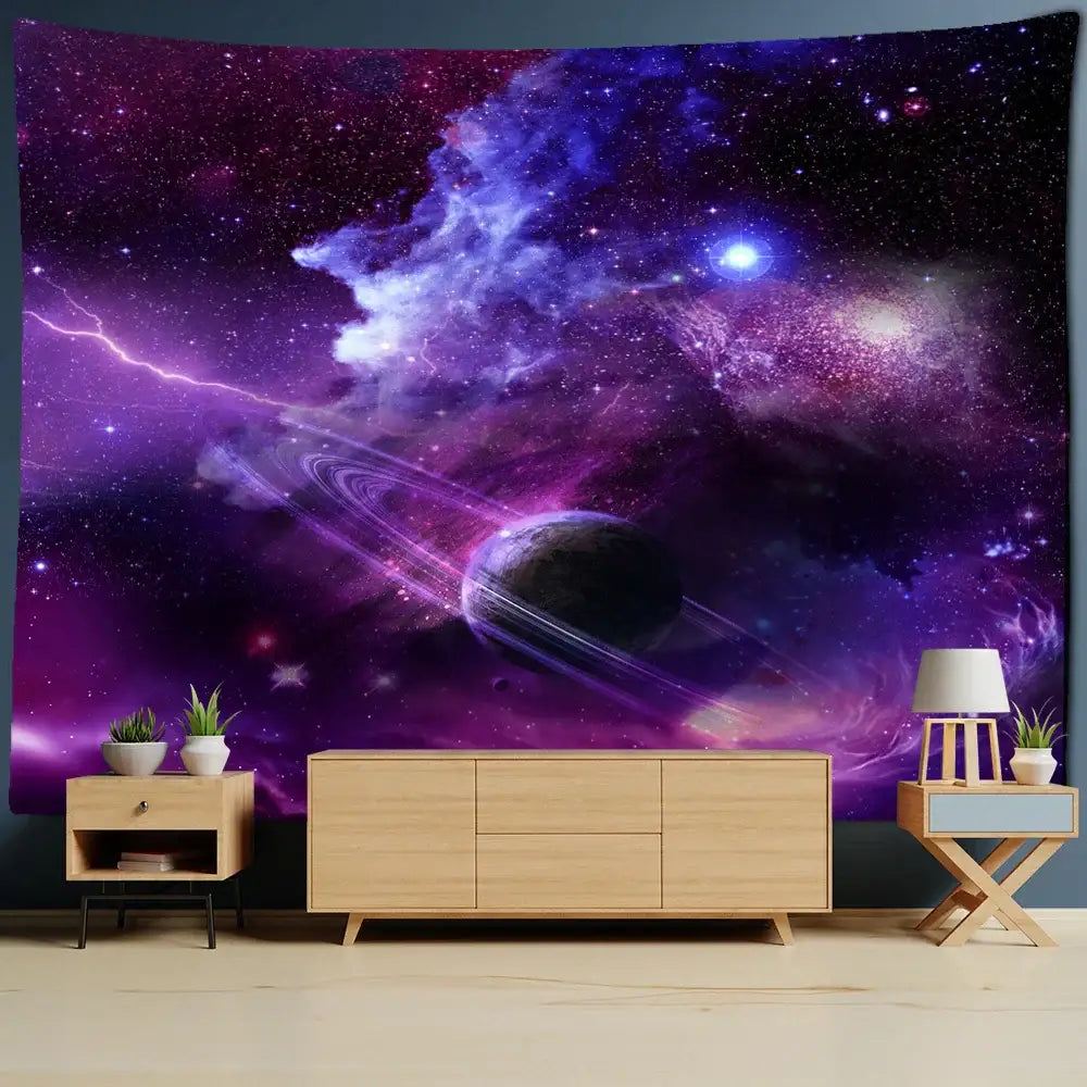 Astronaut moon tapestry wall hanging for living room decor