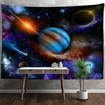 Astronaut moon tapestry wall hanging for living room decor