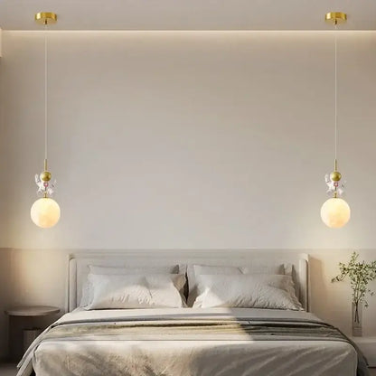 Astronaut moon white and gold led pendant light bedroom