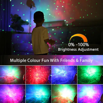 Astronaut white galaxy star night light bedroom projector