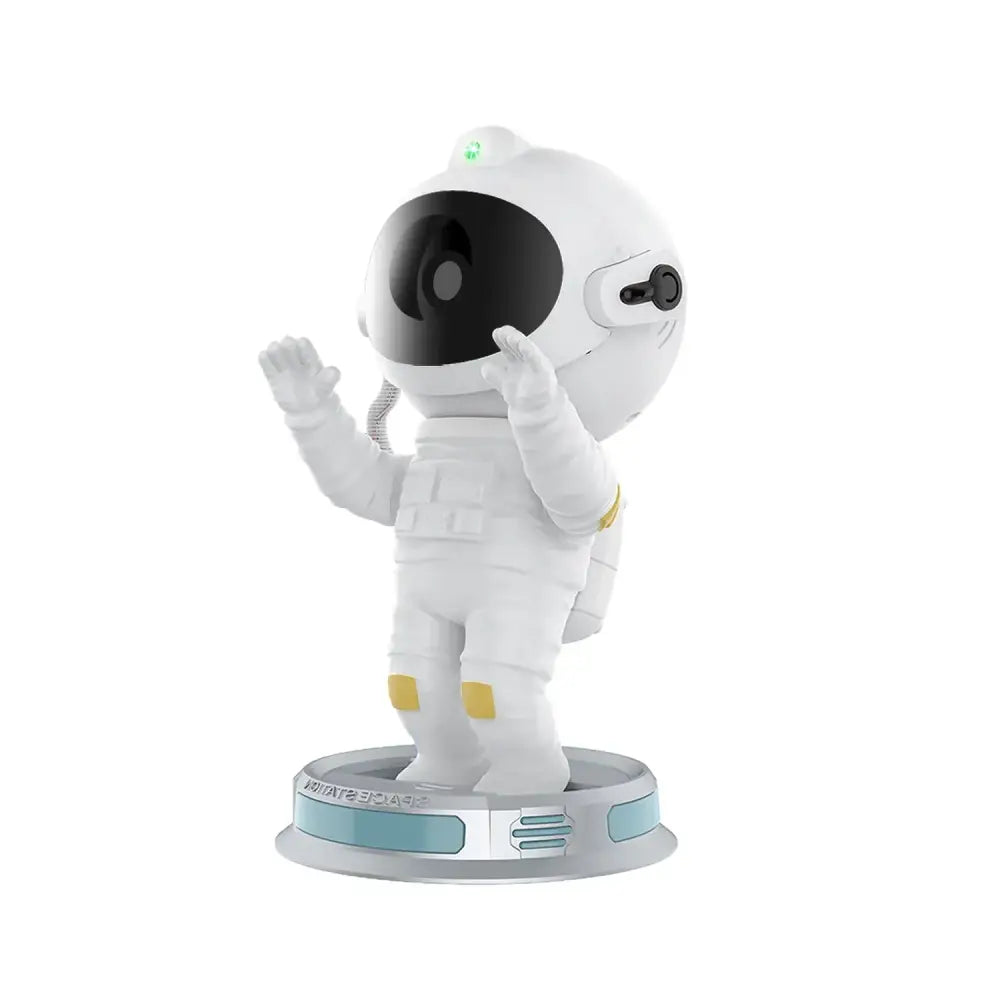 Astronaut white & yellow galaxy star projector night light bedroom