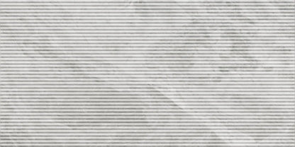 Veneer World Atelier Charme Evo Flute Pearl Grey Marble Look Porcelain Accent Tiles 24x48