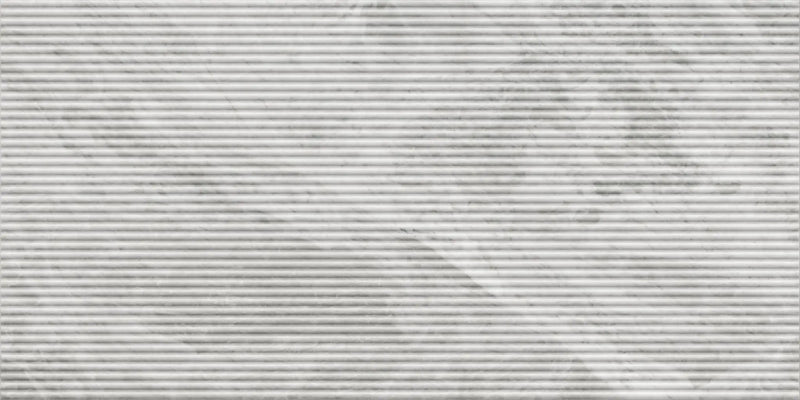 Veneer World Atelier Charme Evo Flute Pearl Grey Marble Look Porcelain Accent Tiles 24x48