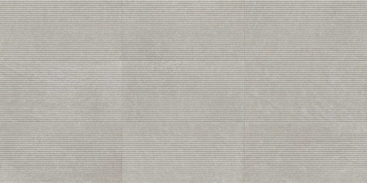 Veneer World Atelier Indiana Salem Groove Large Grey Select Limestone Look Porcelain Accent Tiles 12x24