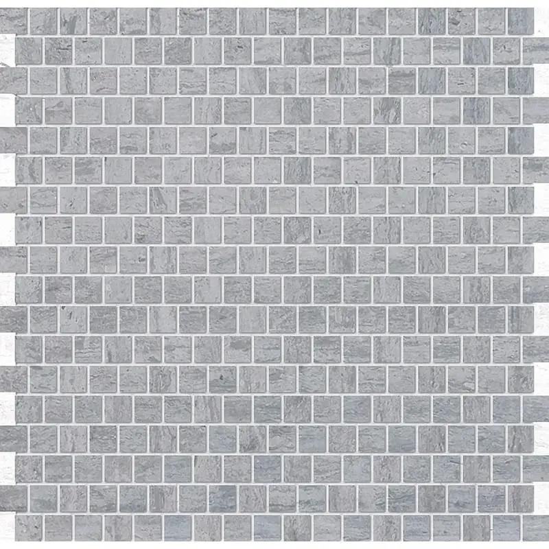 Athens Grey Dark Honed Offset 5/8x5/8 Marble Mosaics 12x12