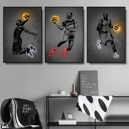 DecorBites™ Athlete Pop Art Canvas Prints for Home
