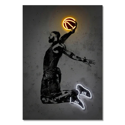 DecorBites™ Athlete Pop Art Canvas Prints for Home