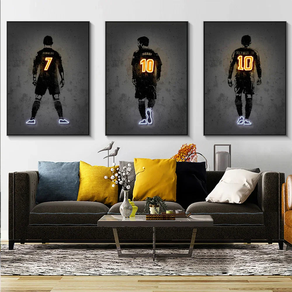 DecorBites™ Athlete Pop Art Canvas Prints for Home