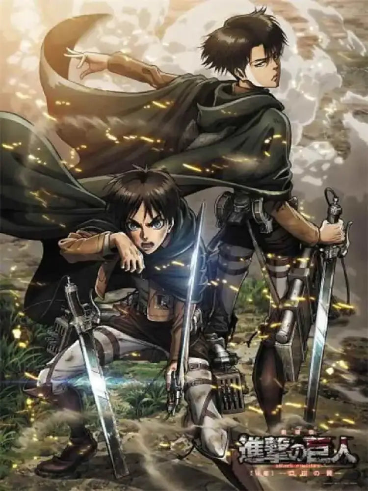 Stylized scout regiment anime wall art bedroom titan final season decor