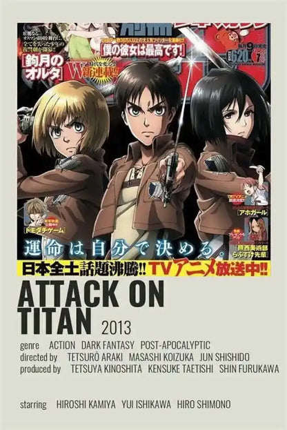 Attack on titan final season canvas art bedroom green and black poster