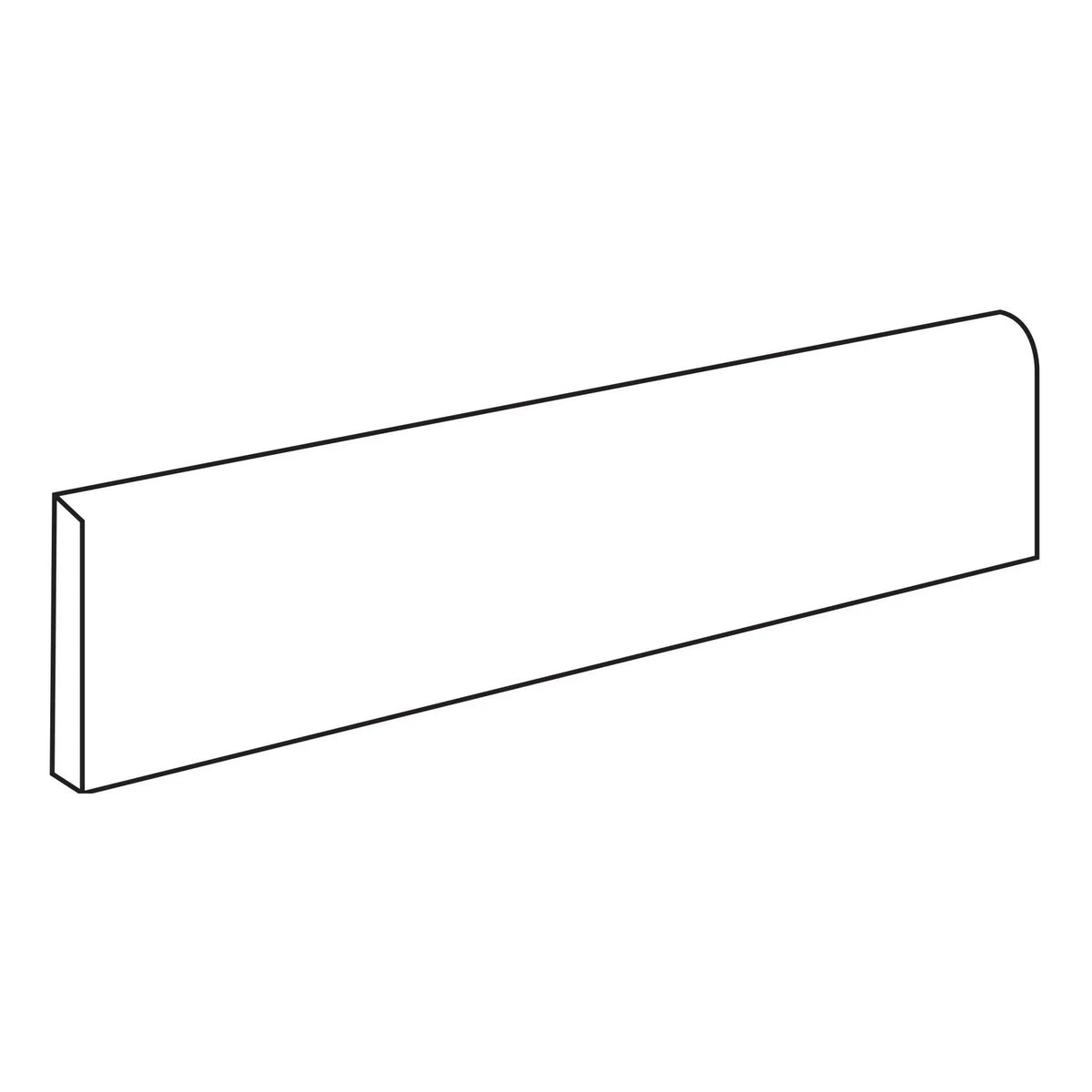 Attitude Calm Brown Bullnose Concrete Look Porcelain Moldings 3x24
