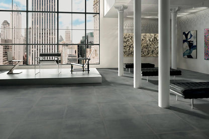 Attitude Dark Grey Concrete Look Porcelain Tiles 24x24