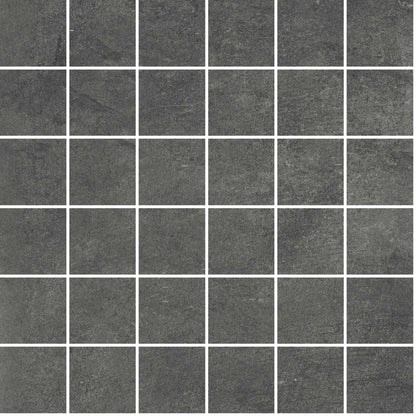 Attitude Dark Grey Mosaic A Concrete Look Porcelain Mosaics 12x12