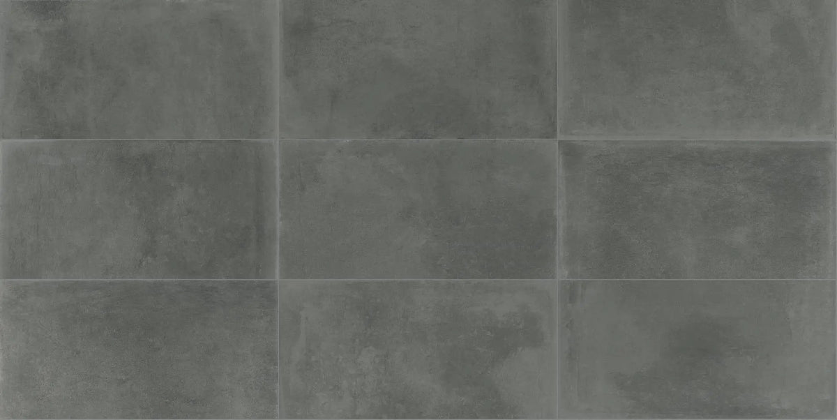 Attitude Dark Grey Cove Base Concrete Look Porcelain 6x12