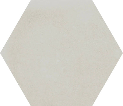 Attitude Light White Hexagon 8 1/ Concrete Look Porcelain Tiles 8.5x10