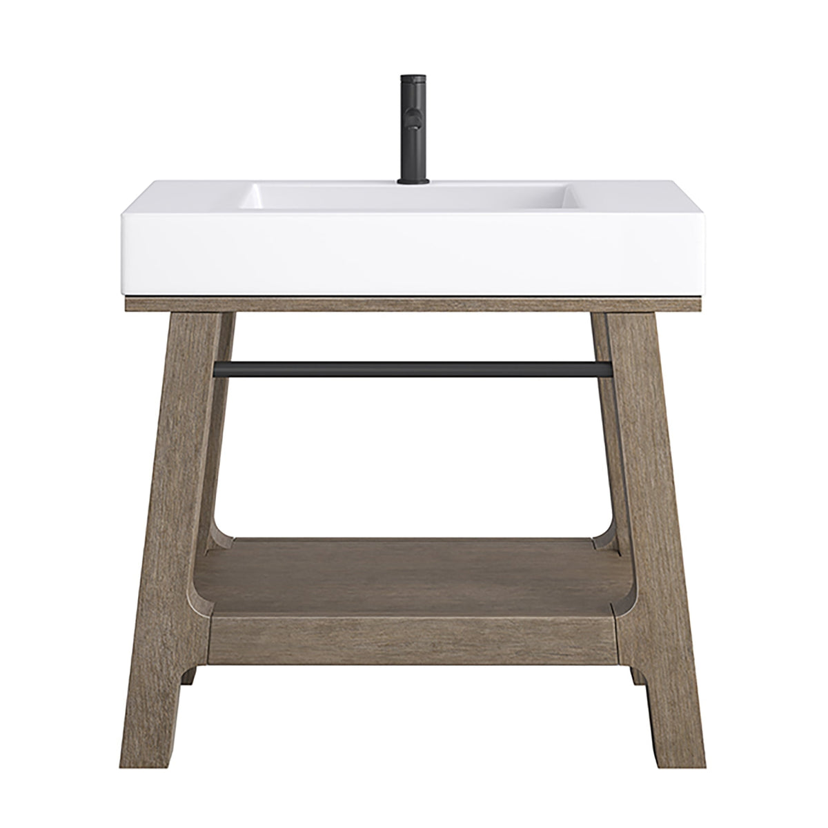 James Martin Auburn 36" Single Console Vanity, Weathered Timber