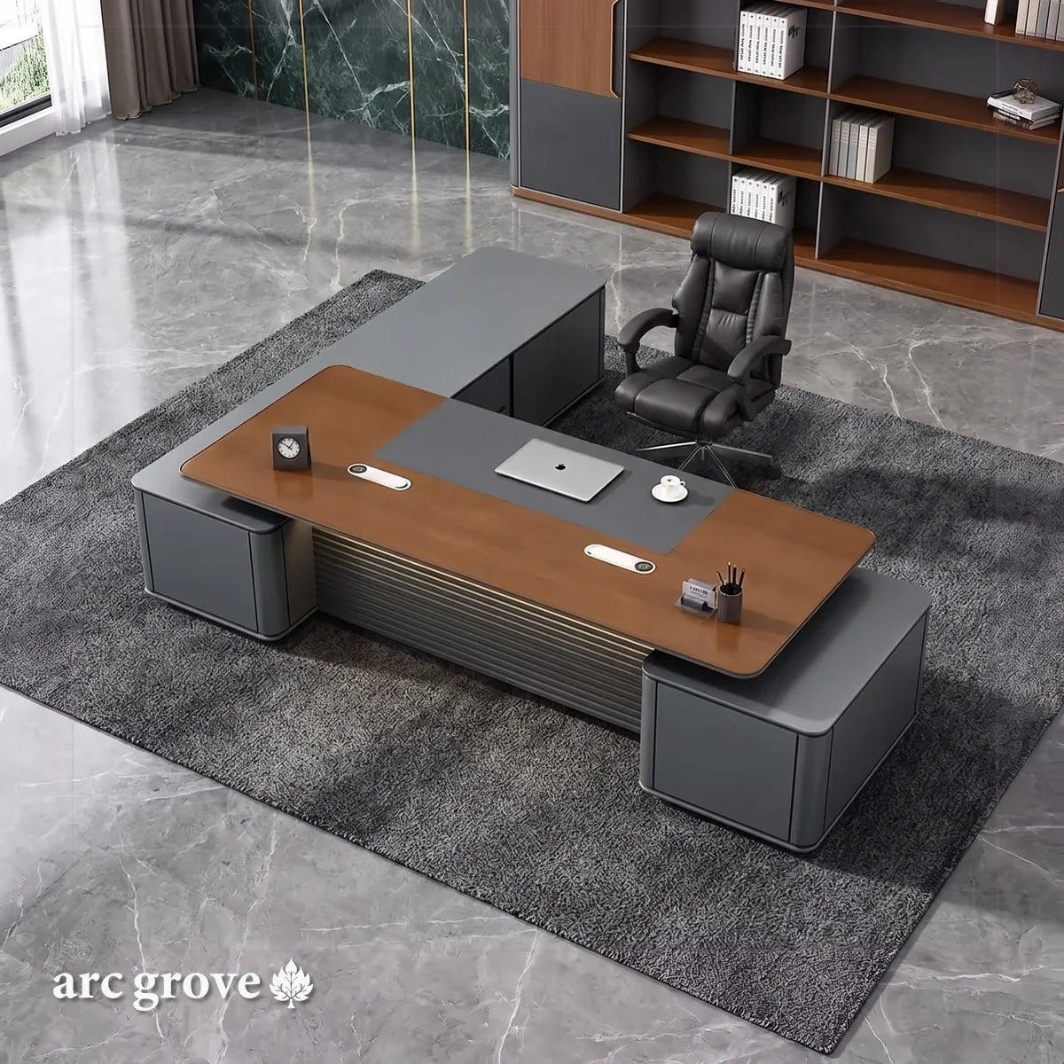 Audley · Modern L-Shaped Executive Desk