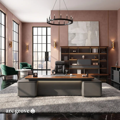 Audley · Modern L-Shaped Executive Desk