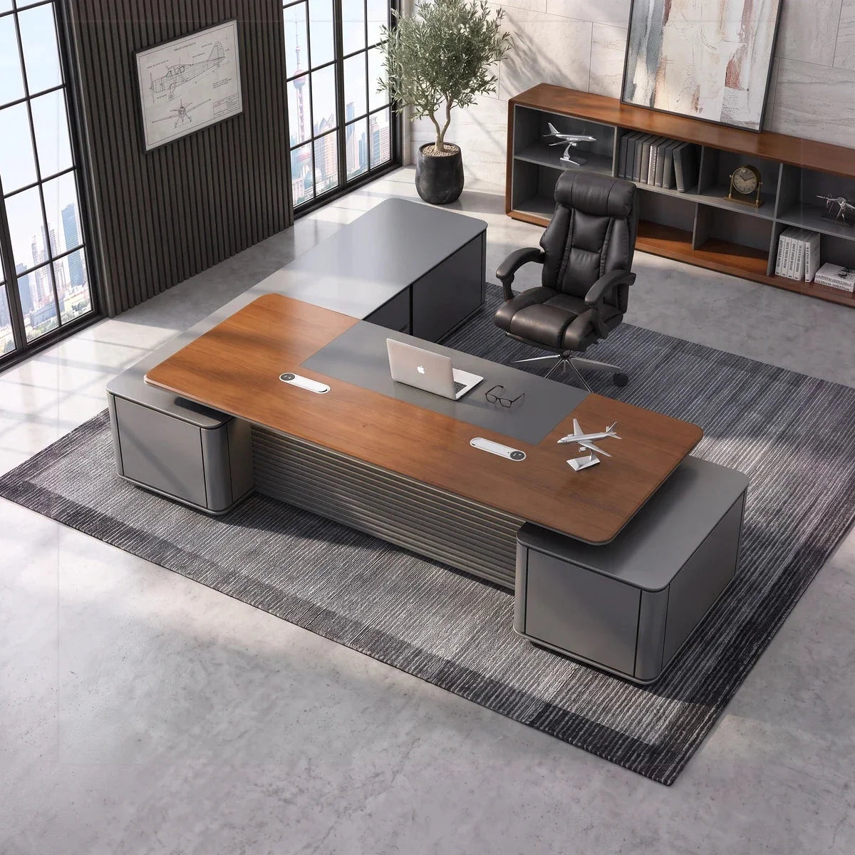 Audley · Modern L-Shaped Executive Desk